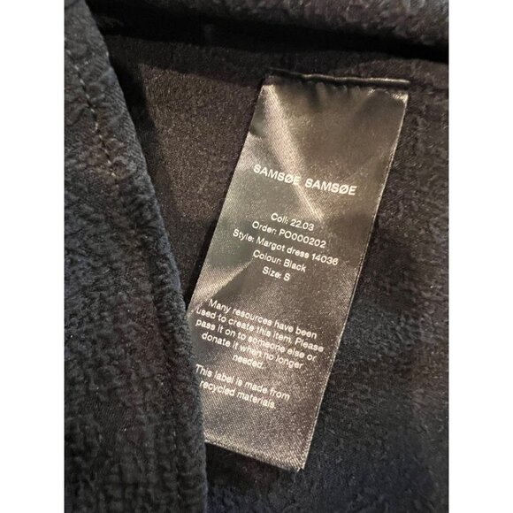 SAMSOE SAMSOE LONG SLEEVE V-NECK MARGOT DRESS Size S - Picture 8 of 9